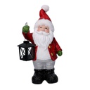 Babbo natale resina con lanterna rosso cm22x15h42