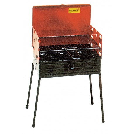 Barbecue richiudibile a valigetta.