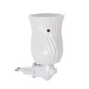 Bruciaessenze plug ceramica bianco cm 9