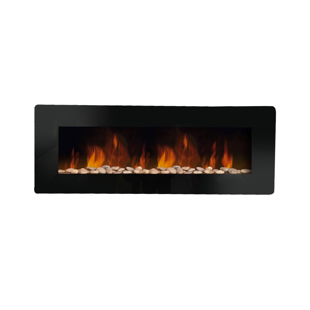 Camino Elettrico Caminetto da Parete Dallas L127 x P 11 x H50