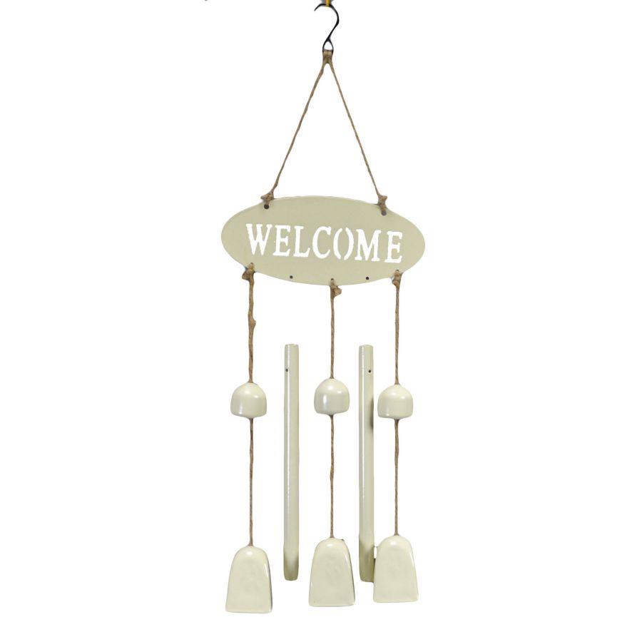 Campanello metallo welcome cm16,2x3,7h46