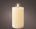 Candela LED Cera Intagliata Stabile H 14.8 Ø 7.5 cm