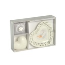 Candela c/piattino cuore giove elleborofiori cm 26x17h4