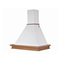 Cappa cucina rustica bianca RUSTICHELLA con cornice in legno intarsio cm 60