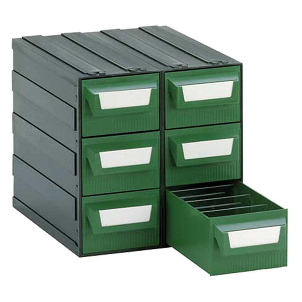 Cassettiera Modello 'L' Cm 22 X 26 X 23 - Colore Verde
