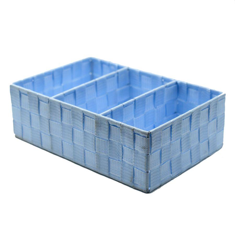 Cassetto poliestere azzurro 3 scomparticm31x21h10