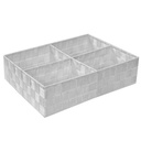 Cassetto poliestere bianco 4 scomparti cm 37x27h10