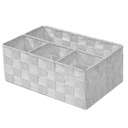 Cassetto poliestere bianco rettangolare4 scomparti cm 26x17h10