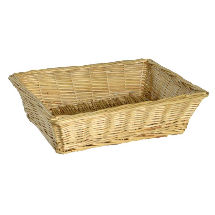 Cesta espositore vimini naturale rettangolare cm 41x31xh13