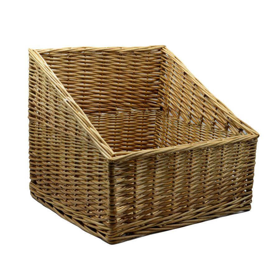 Cesta espositore vimini quadra cm 45x45h20/40