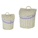 Cesta pensile vimini 1-2 lavanda mezzaluna cm28x21h22-29