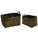 Cesta portalegna fiordella 1-2 noce alta rettangolare cm 69x50h33 made in italy