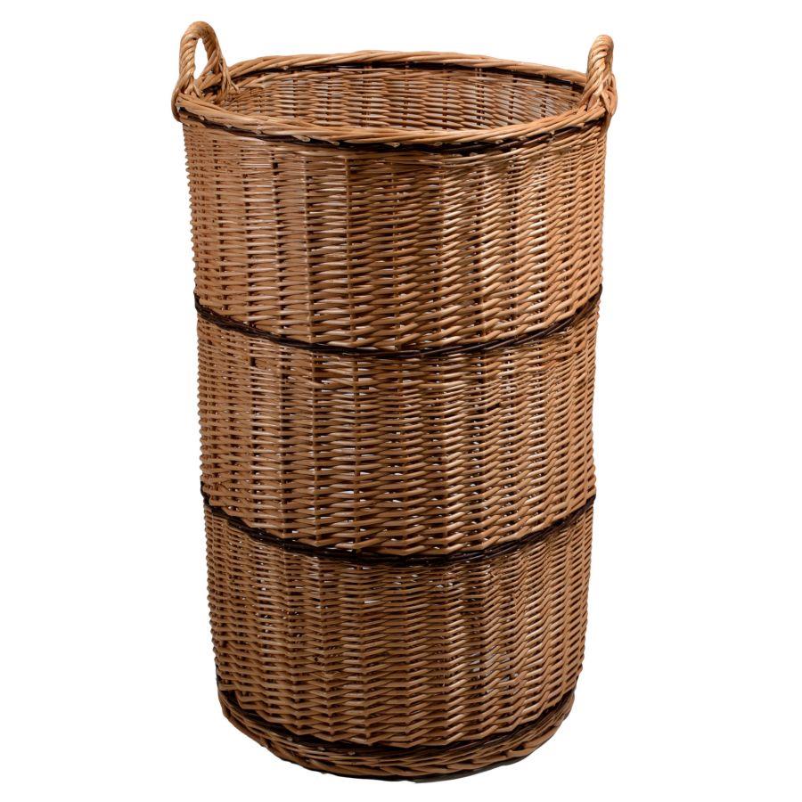 Cesta vimini europeo c/manico tondo cmø50h80