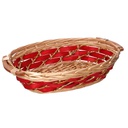 Cesta vimini rosso miele ovale cm33/37x27h8,5