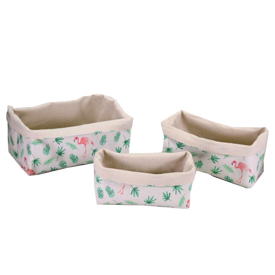 Cestina tessuto 1-3 fenicottero rettangolare cm 31x16h16