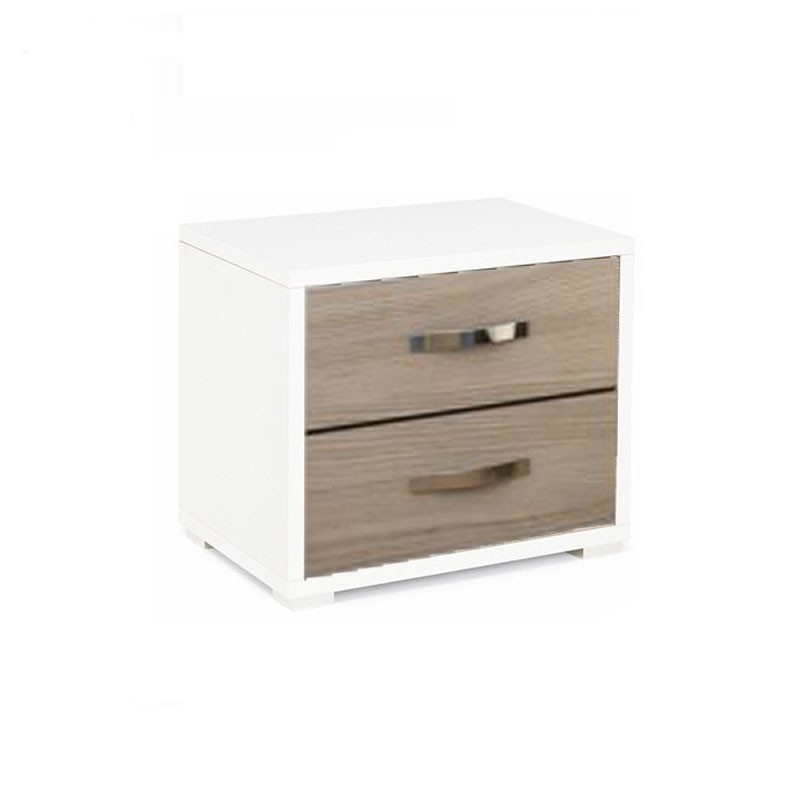 Comodino con cassa bianca frontale Olmo 2 cassetti 36x52xH 43