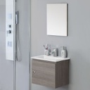Composizione Bagno a sospensione un' anta Rovere Scuro 50x36x h42 cm