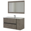 Composizione bagno color Cenere 2 cassetti 1 anta 110x46x h57 cm
