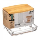 Contenitore porta cotton fioc SELENA 9,3x7,4x h8 cm