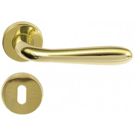 Coppia Maniglia C/Rosetta 'Agnone' Oro