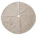 Copribase albero tessuto con pailette champagne cm ø90