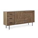 Credenza 2 ante 3 cassetti in legno Darsey