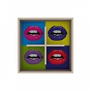 Cubo a parete decorativo mensola bacheca bocca cm 60