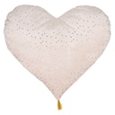 Cuscino cuore rosa morbido  L 40 x P 9 x H 45 cm