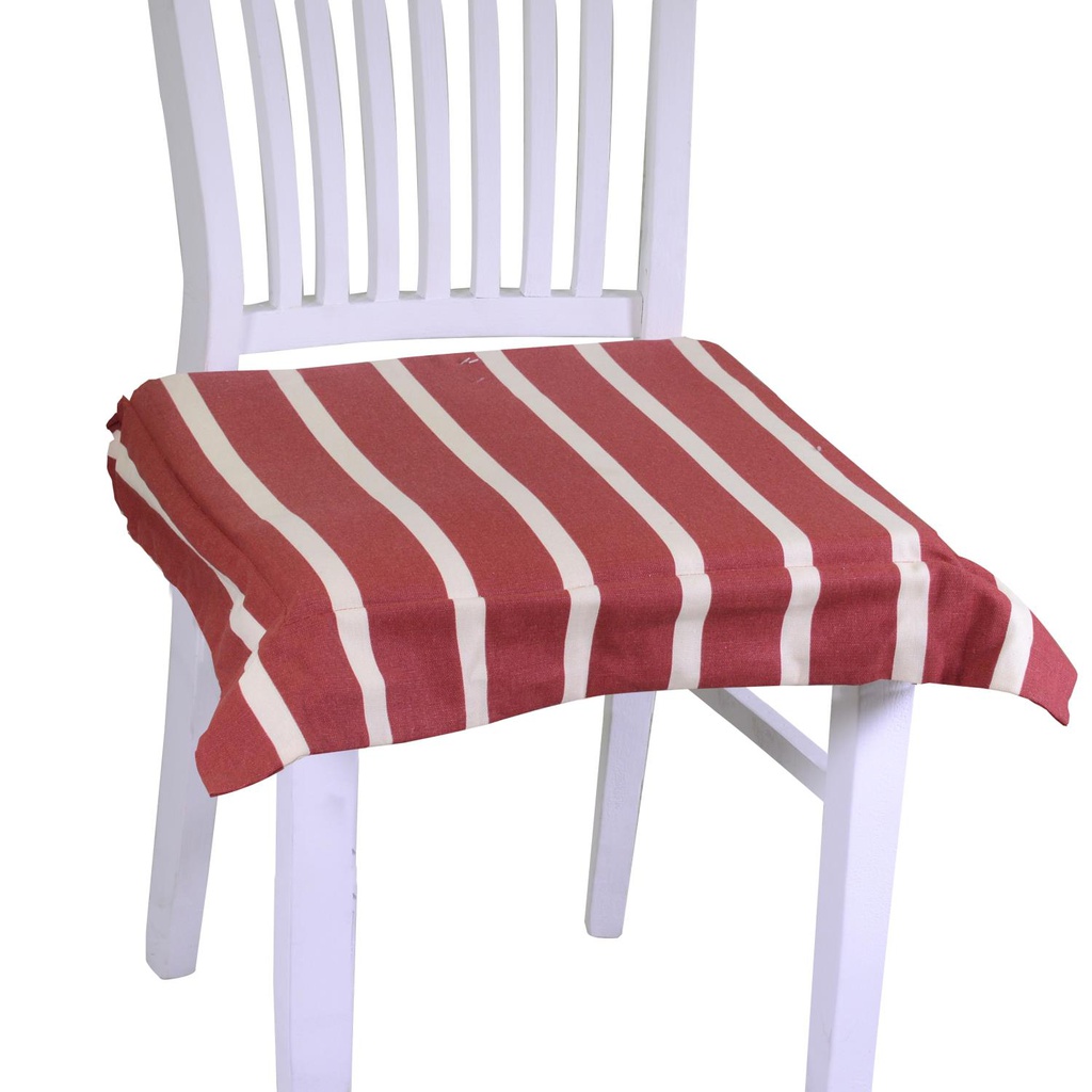 Cuscino sedia pop righe bordeaux crema quadro cm40x40h4