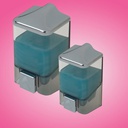 Dispenser Sapone Liquido 1 LT Trasparente e Cromo  10,5 x 10,5 x 19 cm