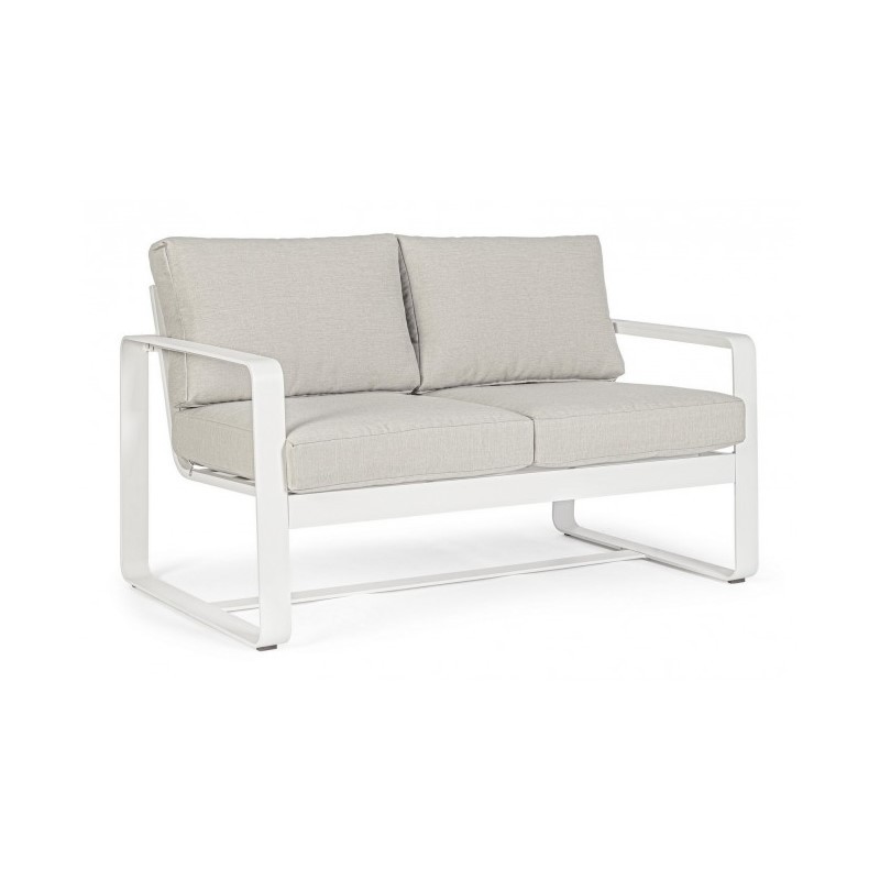 Divano per esterno due posti Bianco MERRIGAN 134x78x h84 cm