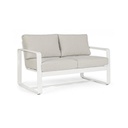 Divano per esterno due posti Bianco MERRIGAN 134x78x h84 cm