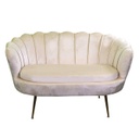 Divano velluto Tulipan crema cm 128x74h50