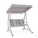 Dondolo in acciaio due posti Avorio GRELY 145x120x h185 cm iperbriko