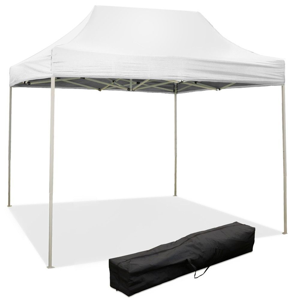 Gazebo richiudibile pieghevole 3 x 2 Bianco in PVC impermeabile