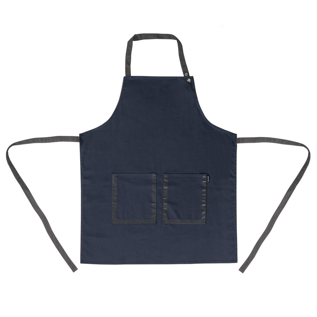 Grembiule da cucina pettorina natural style blu navy Guzzini