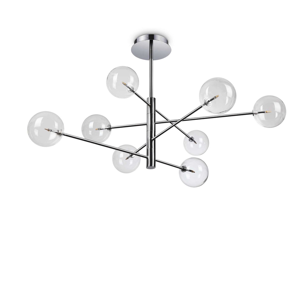 Lampada a sospensione cromo D 1280 x H 720 mm