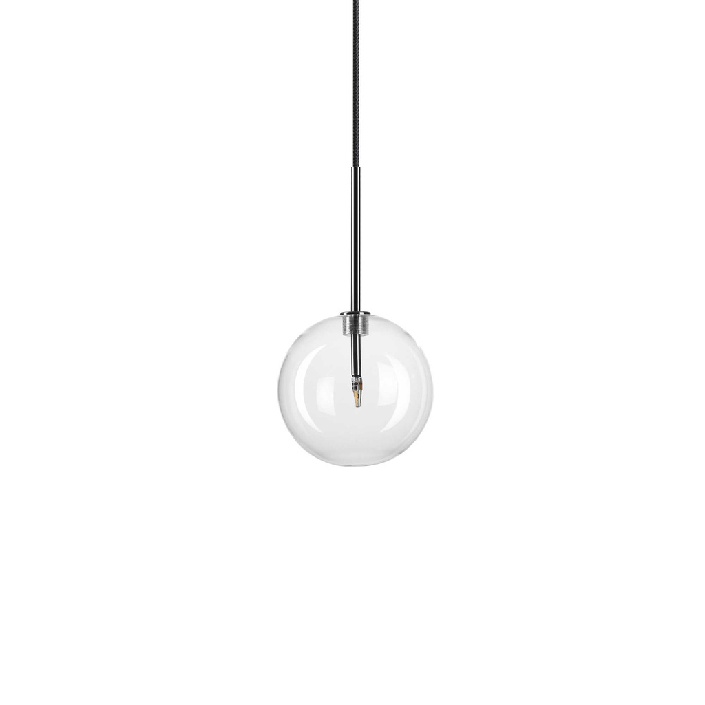 Lampada a sospensione cromo D 150 x H min 530 - max 2280 mm