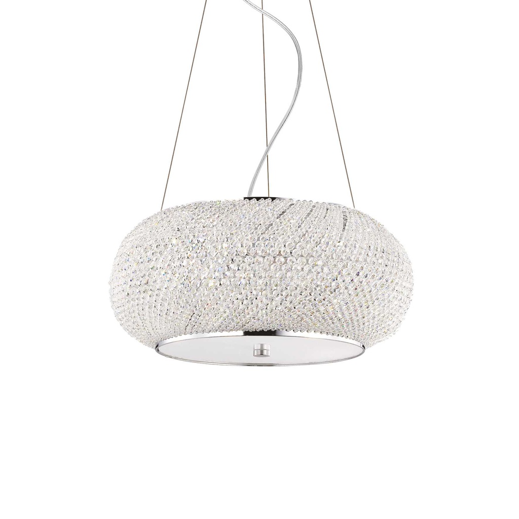 Lampada a sospensione cromo D 400 x H min 440 - max 2190 mm