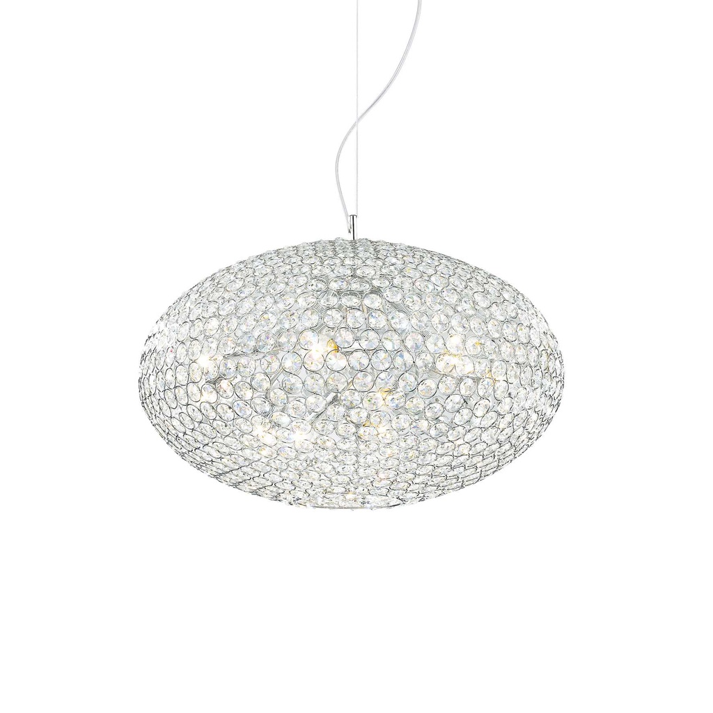 Lampada a sospensione cromo D 400 x H min 470 - max 2220 mm