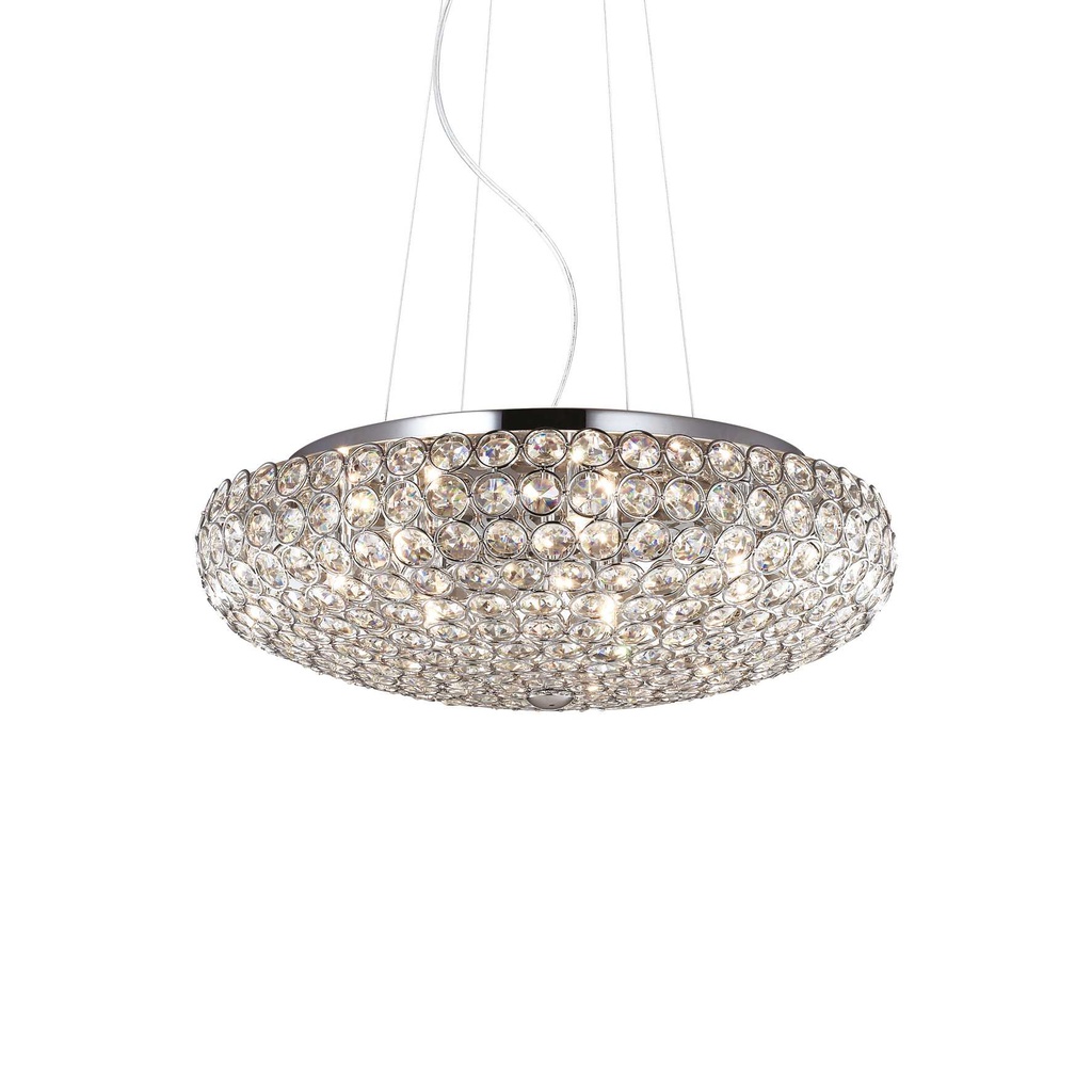 Lampada a sospensione cromo D 460 x H min 400 - max 1200 mm