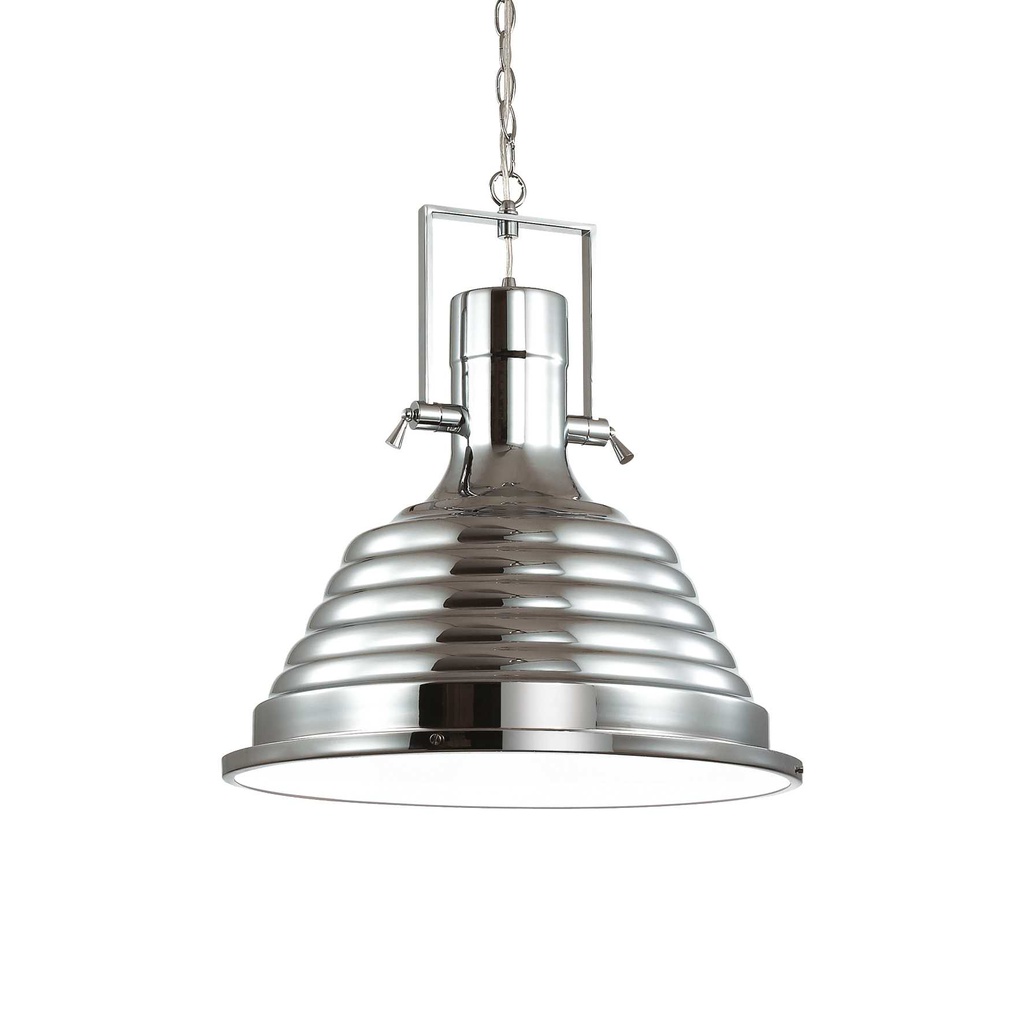 Lampada a sospensione cromo D 485 x H min 770 - max 1450 mm