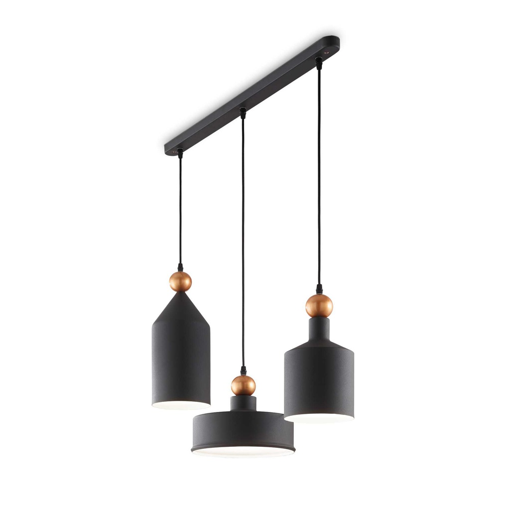 Lampada a sospensione grigio L 750 x H min 620 - max 1780 x P 250 mm