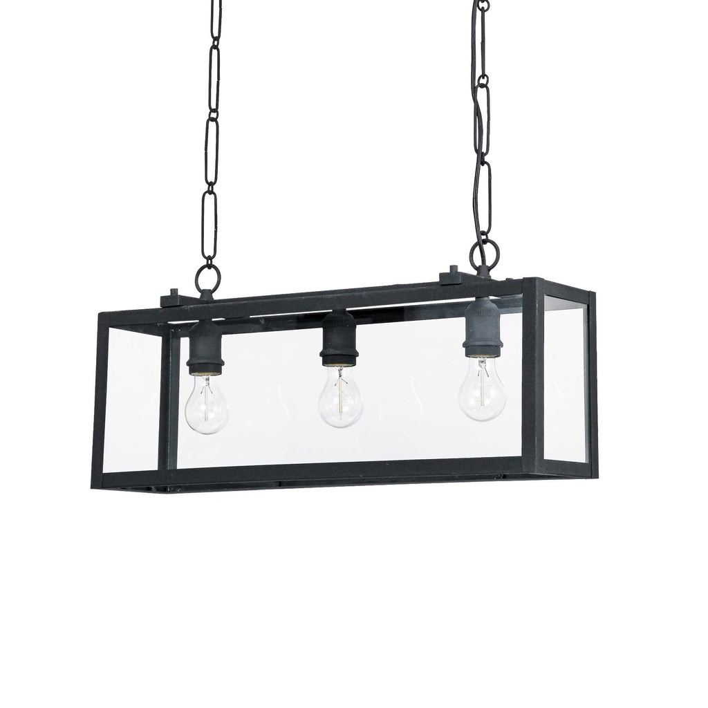 Lampada a sospensione nero L 650 x H min 540 - max 1340 x P 170 mm