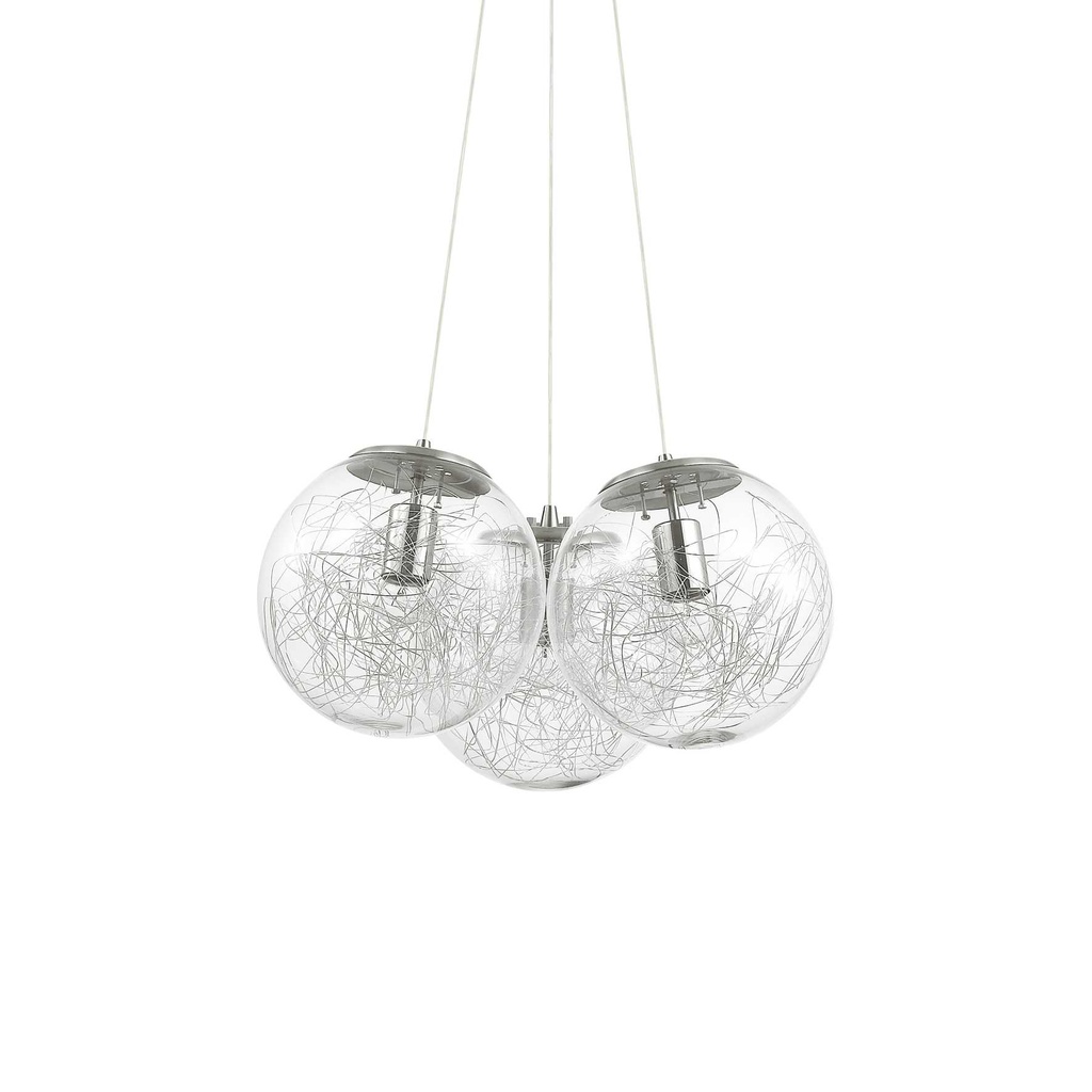Lampada a sospensione nickel D 550 x H min 500 - max 1320 mm