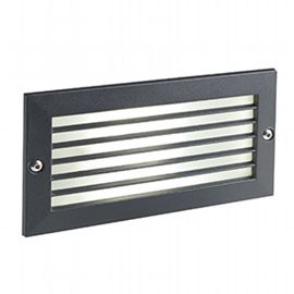Lampada da incasso in alluminio pressofuso con diffusore in vetro satinato nero
