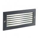 Lampada da incasso in alluminio pressofuso con diffusore in vetro satinato nero