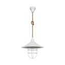 Lampada da soffitto Bulut ASZ0631 metallo bianco e corda iuta