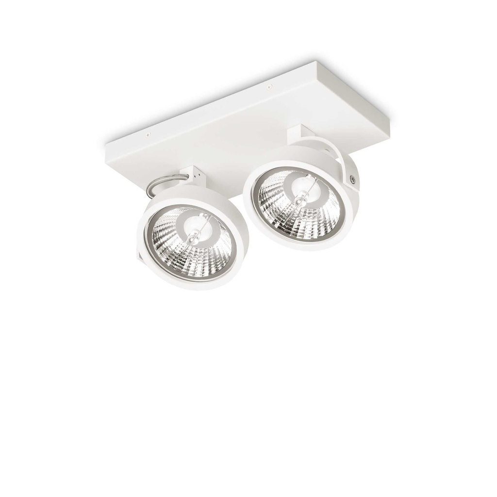 Lampada da soffitto Konig, L 280 x H 125-165 x P 140 mm, bianca