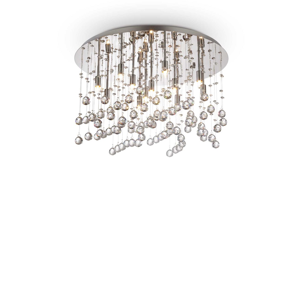Lampada da soffitto cromo D 600 x H 360 mm